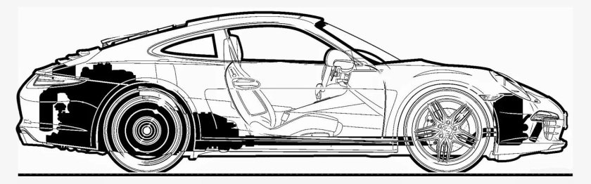 Porsche 911 чертеж