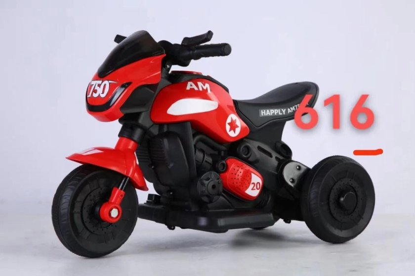 Электромотоцикл детский красный