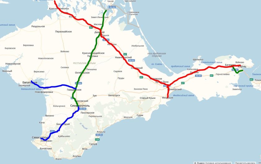 Маршрут поезда Санкт-Петербург Симферополь через Крымский мост