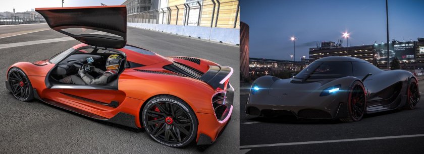 Дорогой суперкар на водороде viritech Apricale