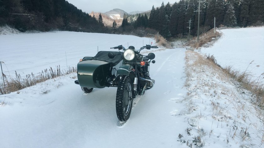 Мотоцикл Урал зима