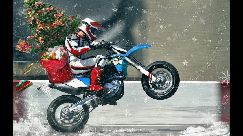 Новогодний мотоцикл