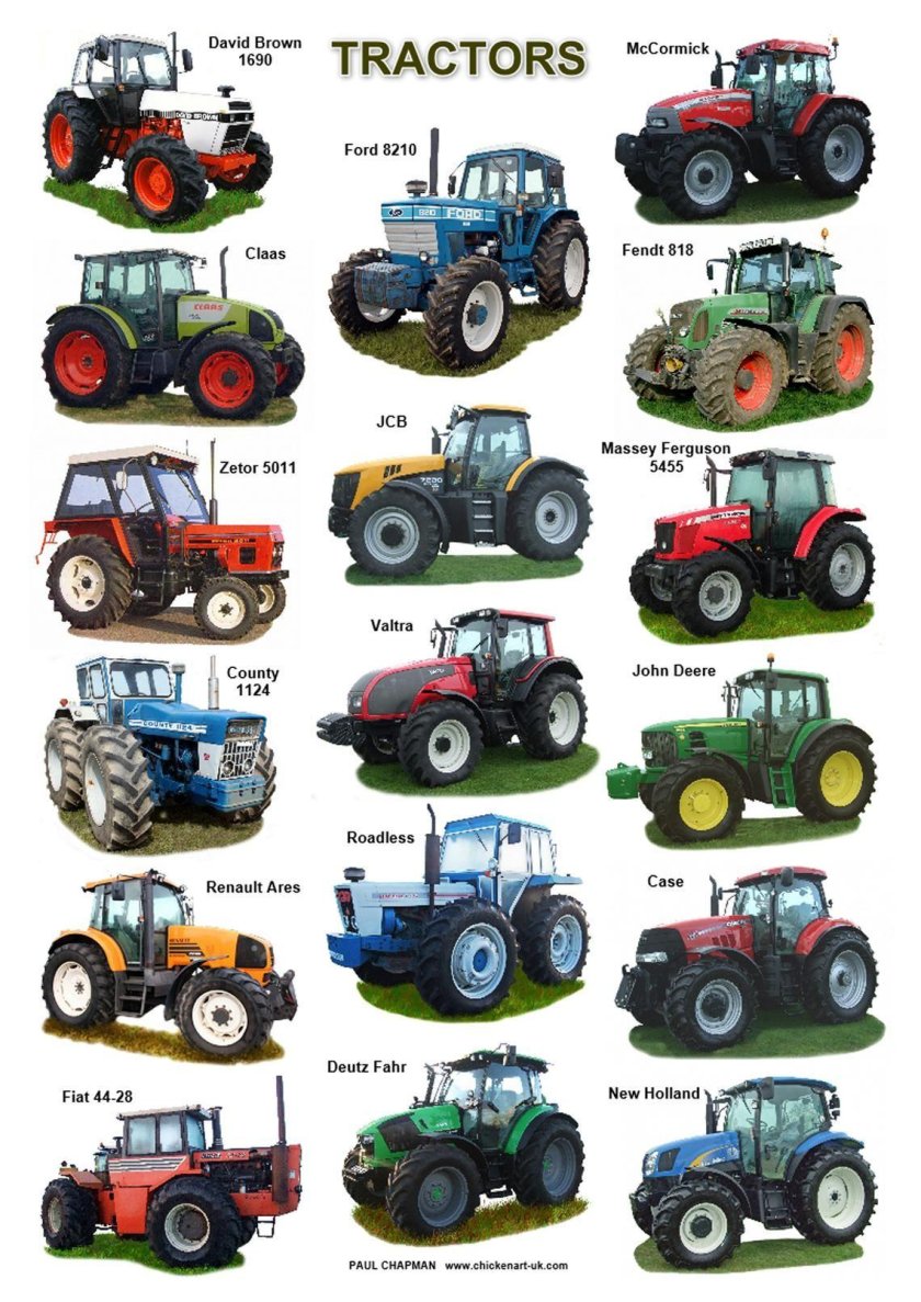 Трактора с кузовом спереди марки