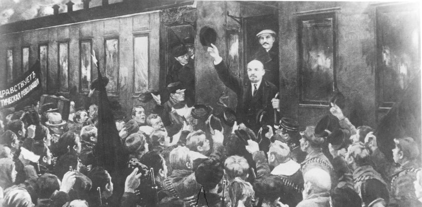 Ленин на Финляндском вокзале 1917