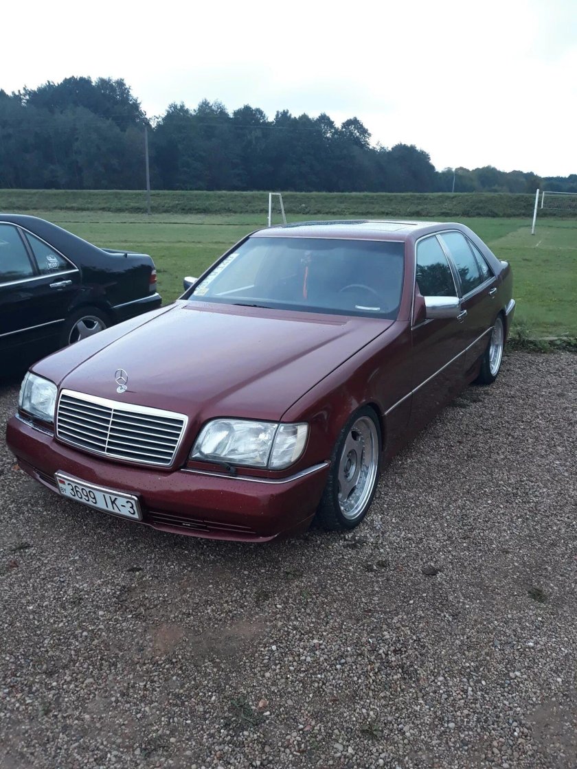 Мерседес w140 вишневый