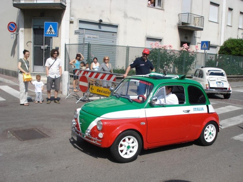 Fiat 500 Italian Flag