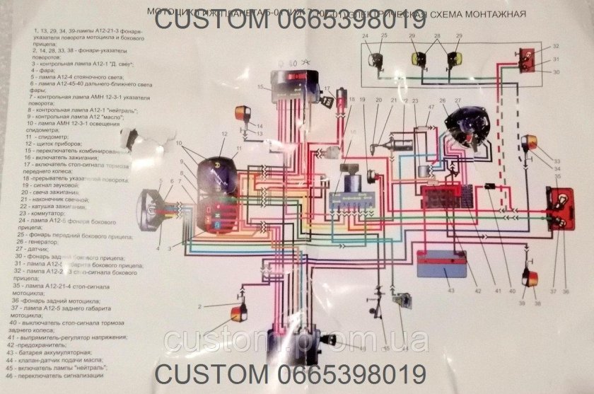 Электропроводка ИЖ Юпитер 5 12 вольт