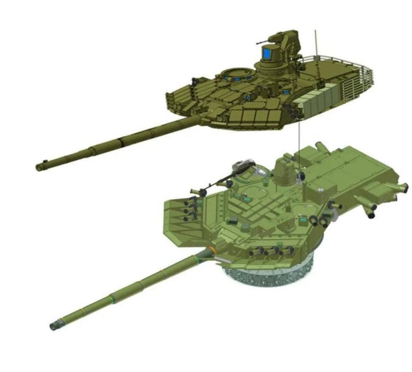 Т-80 С боевым отделением "Бурлак"