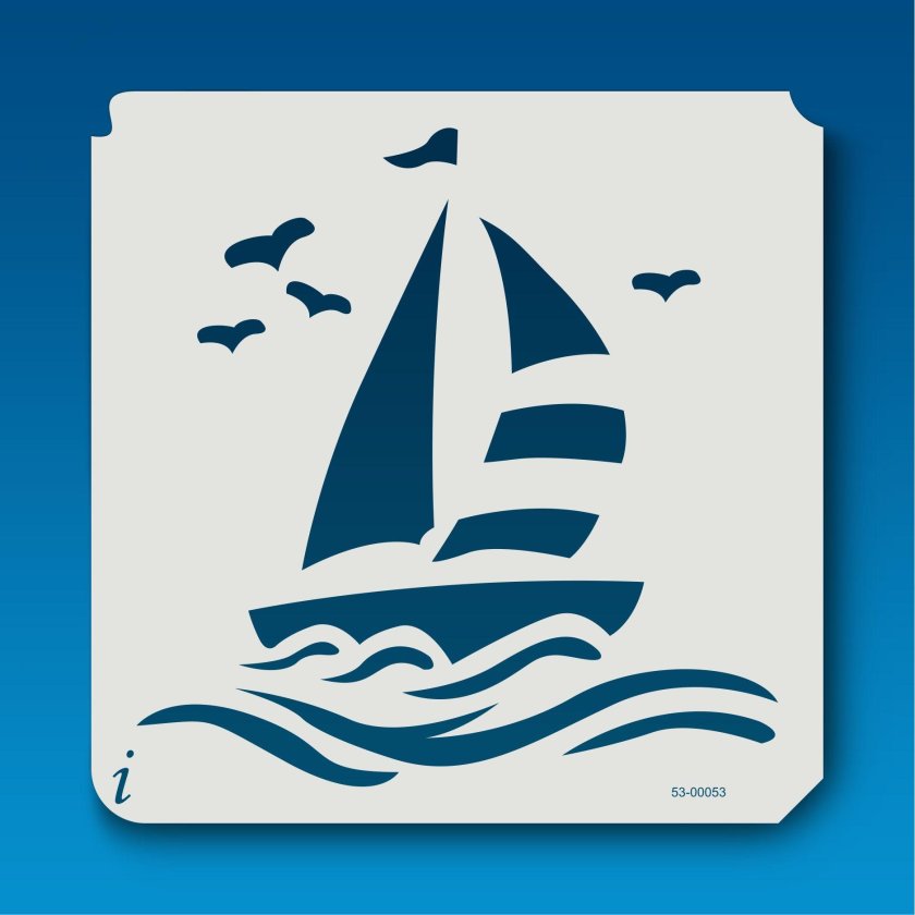 Трафарет морская тематика