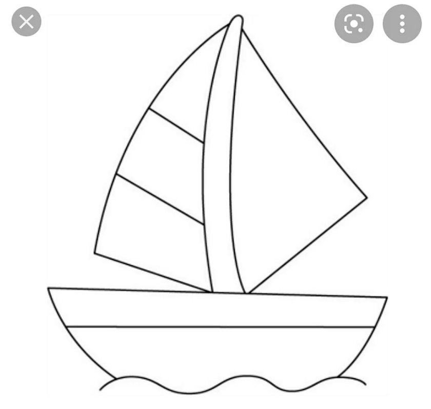 Трафарет "кораблик"