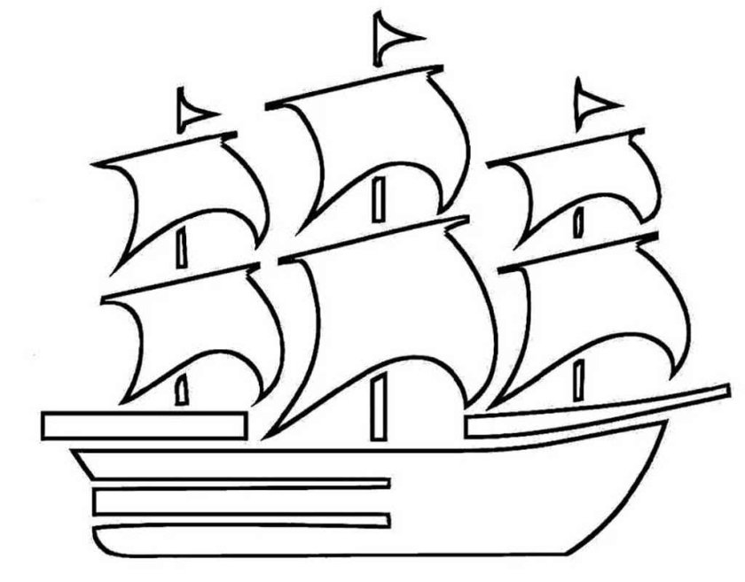 Корабли. Раскраска