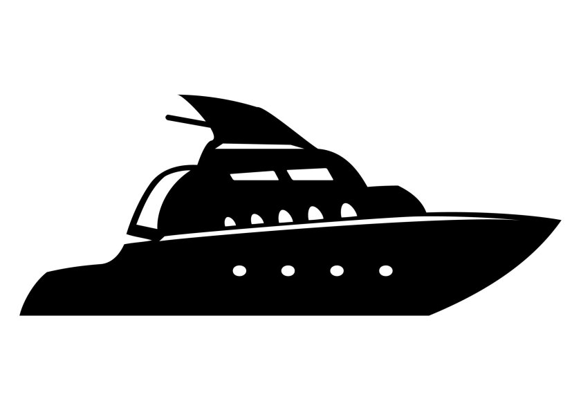 Силуэт корабля военного для детей