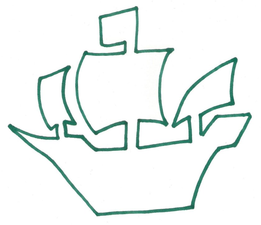 Трафарет "кораблик"