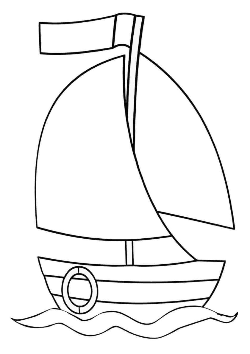 Раскраска. Кораблик