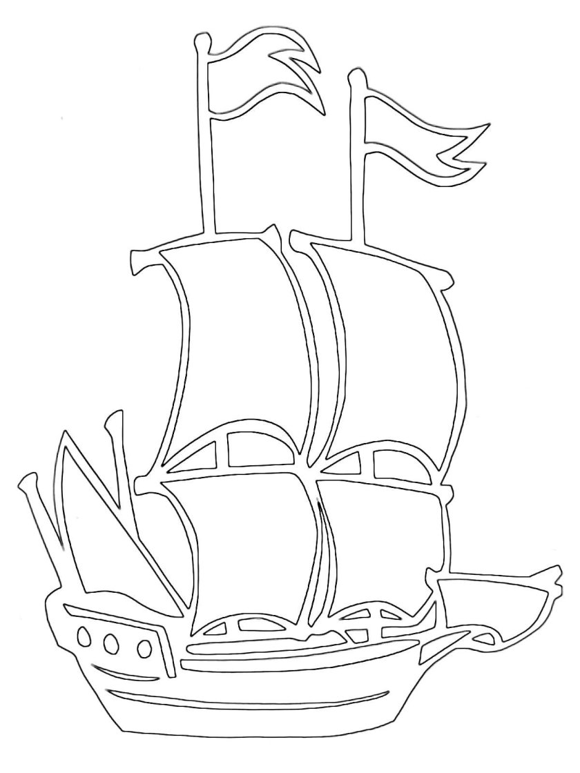 Вытынанка корабль