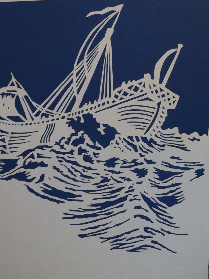 Кораблик вытынанка