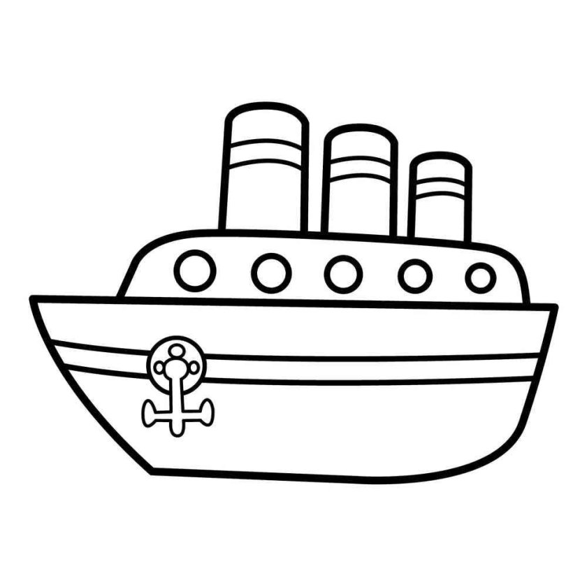 Кораблик раскраска для детей