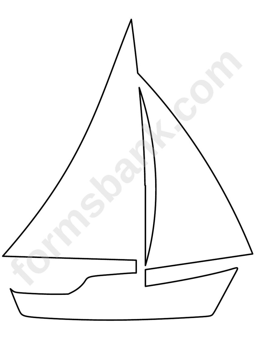 Трафарет "кораблик"