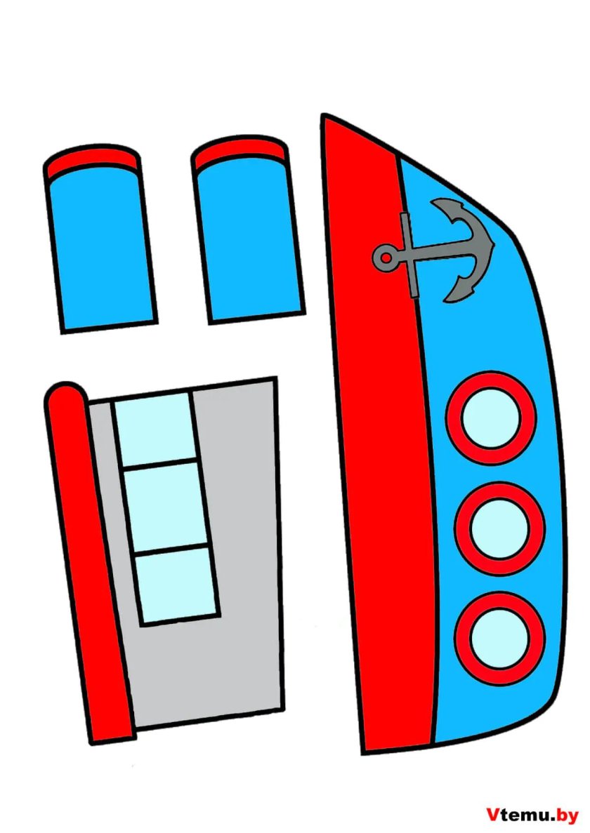 Аппликация корабль