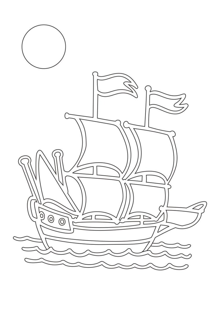 Трафарет "кораблик"