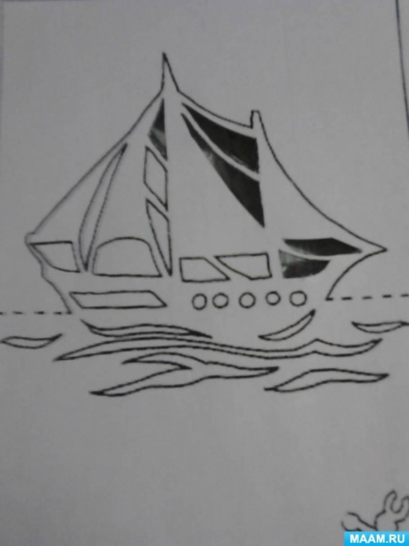 Вытынанка корабль