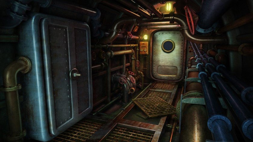 Внутри подводной лодки Наутилус