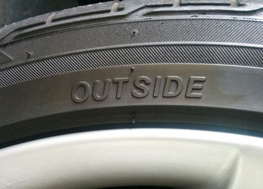 Направление резины инсайд аутсайд