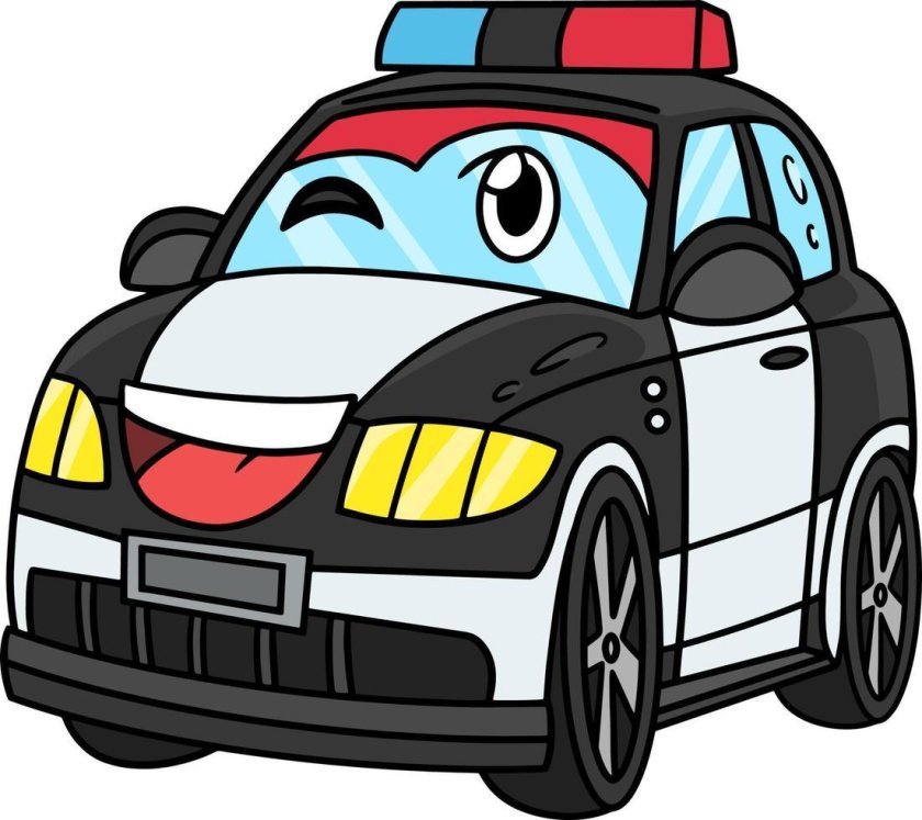 Police car cartoon