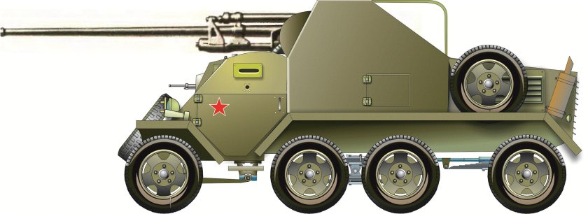 КСП-76 колесная самоходная пушка