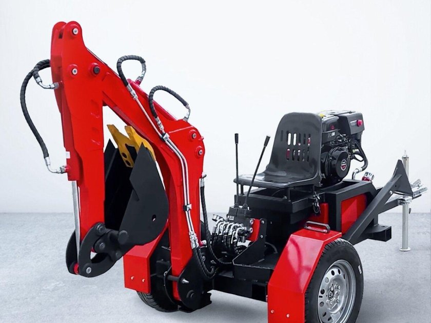 Мини экскаватор ред Рино