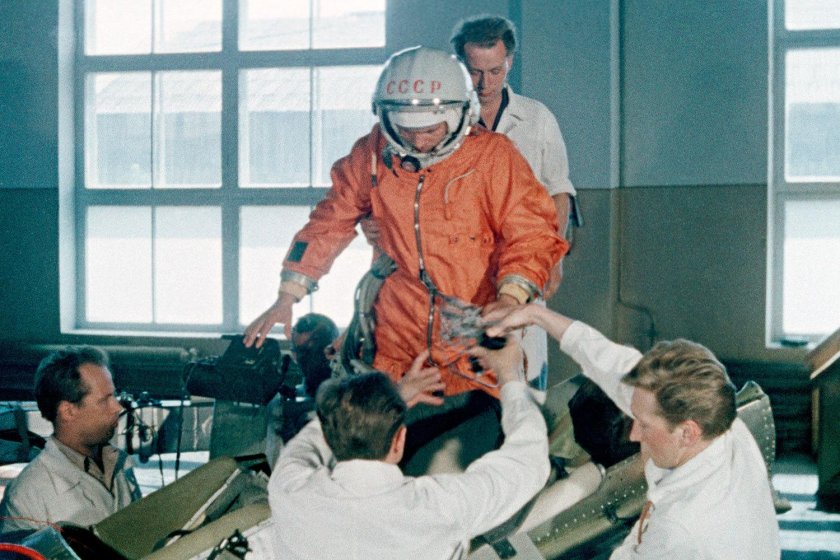 Подготовка Гагарина к полету в космос