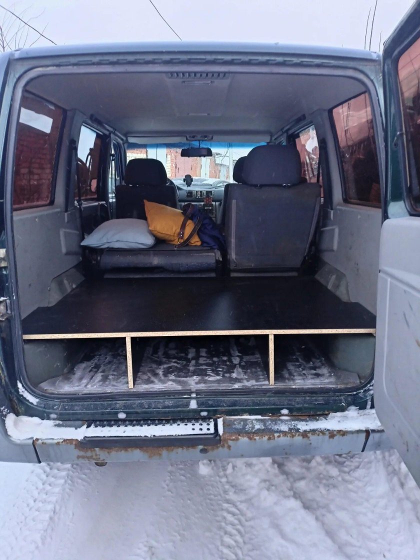 УАЗ Патриот длина багажника при сложенных сиденьях