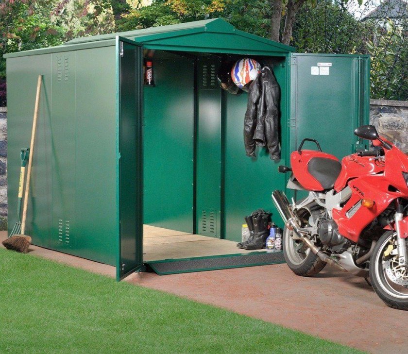 Металлический гараж для мотоцикла