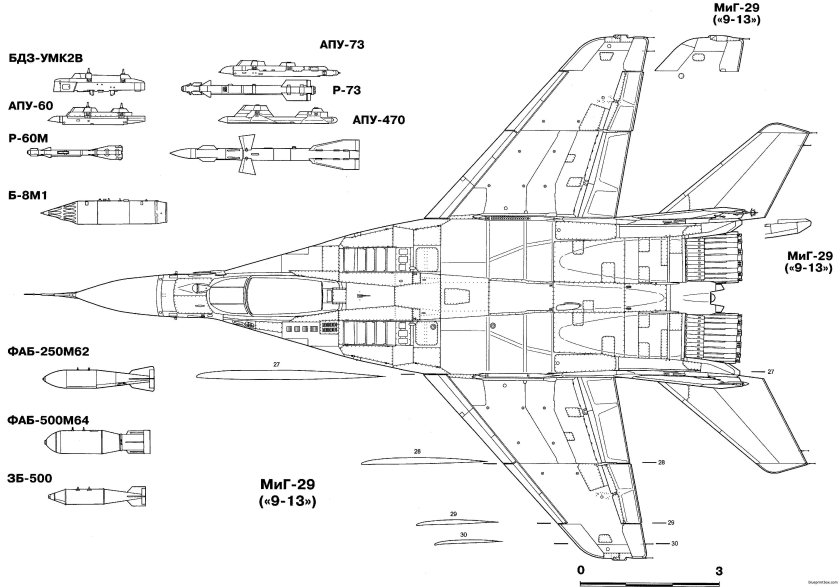 Миг 25 чертеж