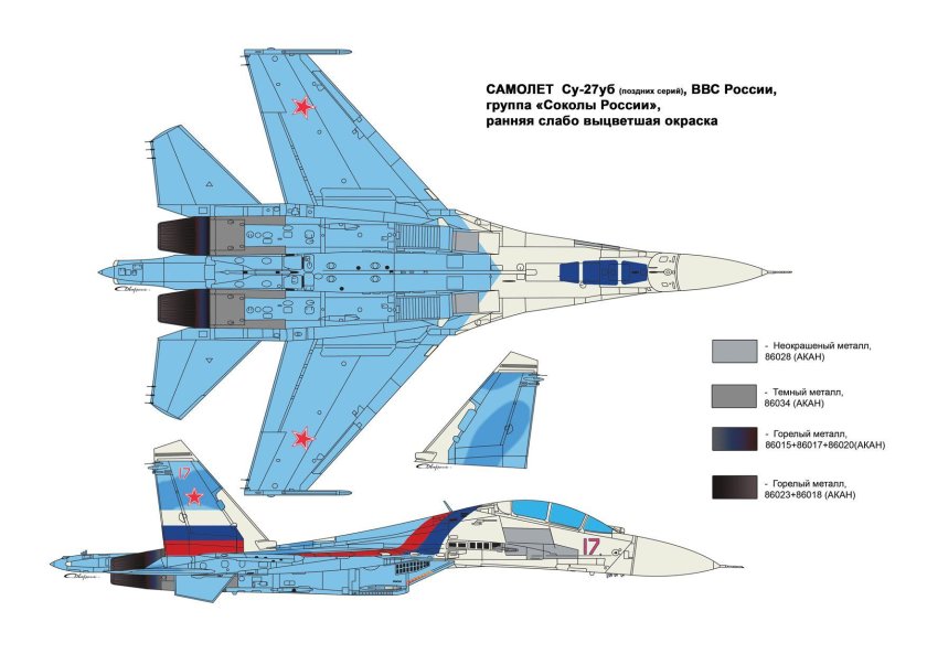 Чертеж самолета Су 27