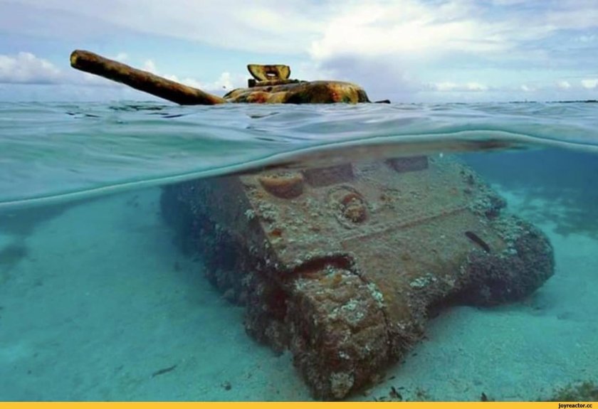 Затонувшие танки Шерман Нормандия