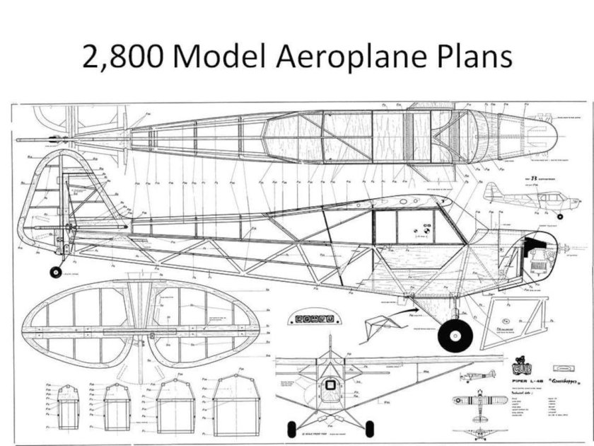 Piper j3 Cub чертежи