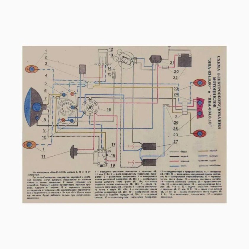 Схема проводки Ява 634-01