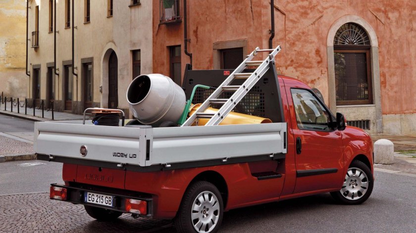 Фиат Добло с прицепом