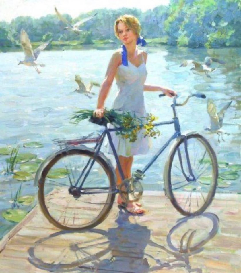 Картина велосипед