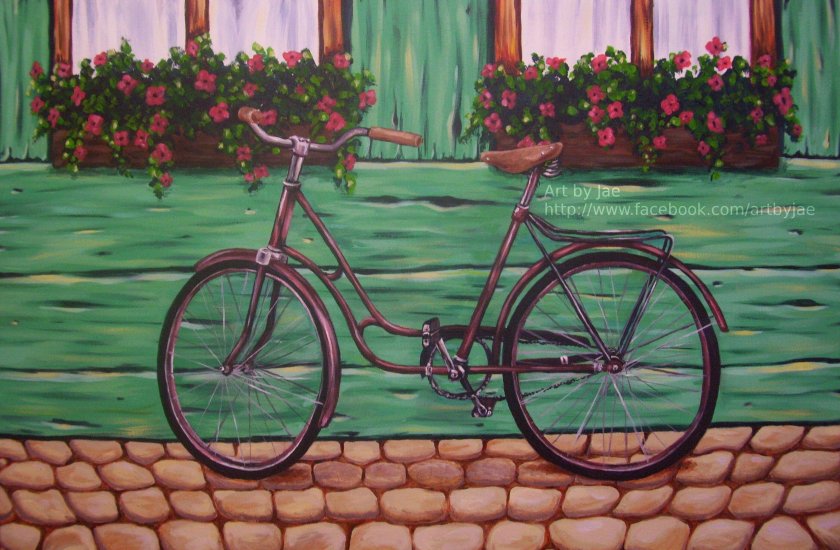 Пейзаж с велосипедом