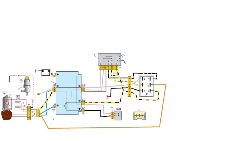 Схема подключения мотора стеклоочистителя ВАЗ 2107