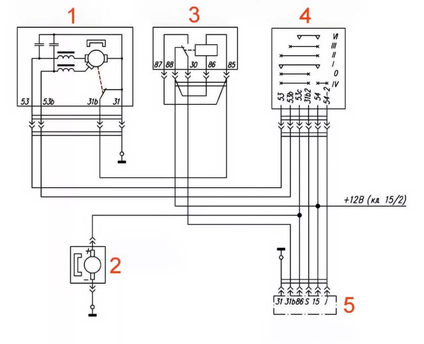 Схема переключателя стеклоочистителя Газель 3302
