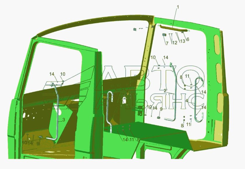 МАЗ 4371 кабина детали