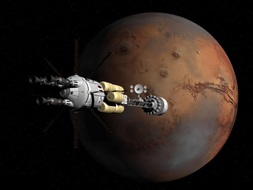 Космический корабль на Марсе