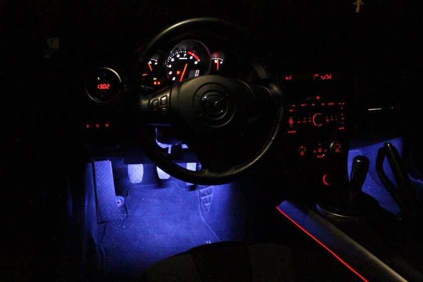 Mazda rx8 салон ночью