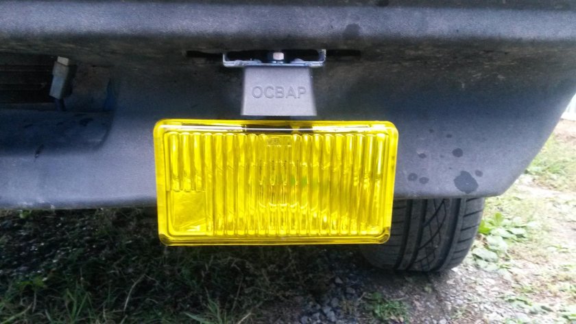 Желтые ПТФ на ВАЗ 2109