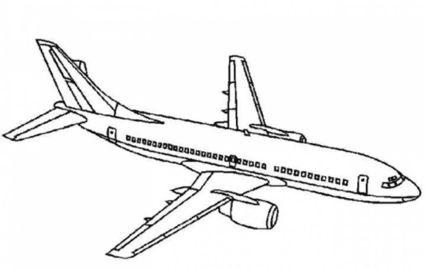 Раскраска самолет Боинг 737