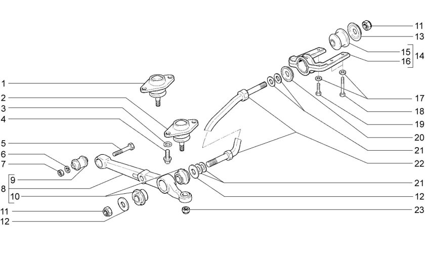 Болт крепления кронштейна растяжки 1118