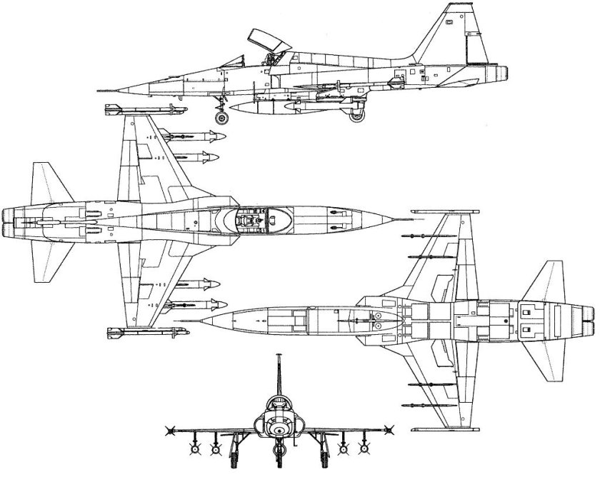 F-5 Freedom Fighter чертежи